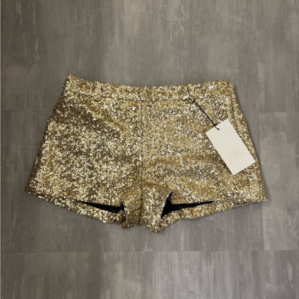 New Gold Sequin Short